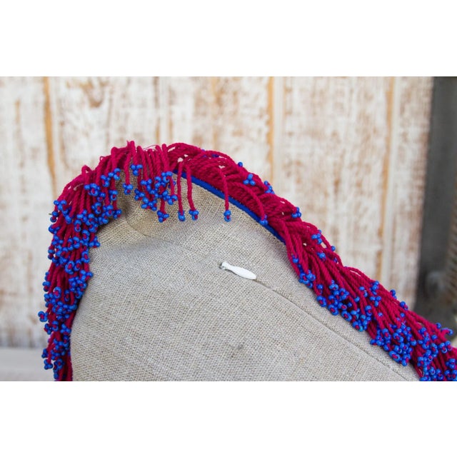 Ishani Thar Silk Embroidered Antique Pillow For Sale - Image 9 of 11