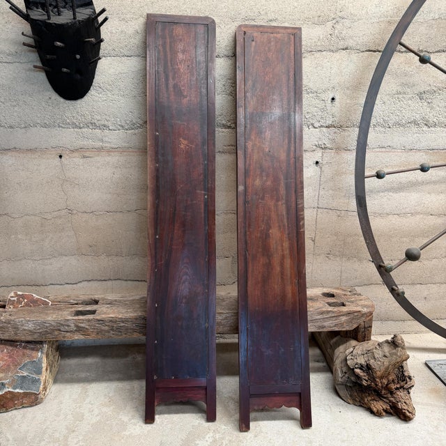 Antique Chinese Carved Wood Panels Possibly From the Qing Dynasty For Sale - Image 17 of 17