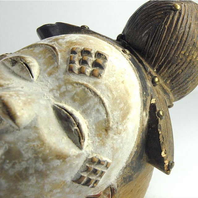 Wood Vintage Arican Punu Tribal Mask, 1960s For Sale - Image 7 of 10