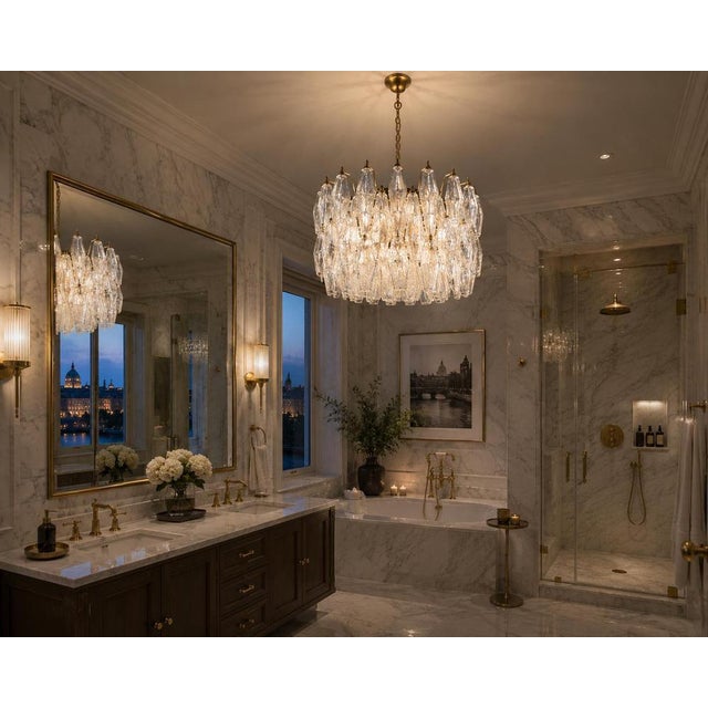 1990s Murano Glass Chandeliers, 1990s, Set of 2 For Sale - Image 5 of 10