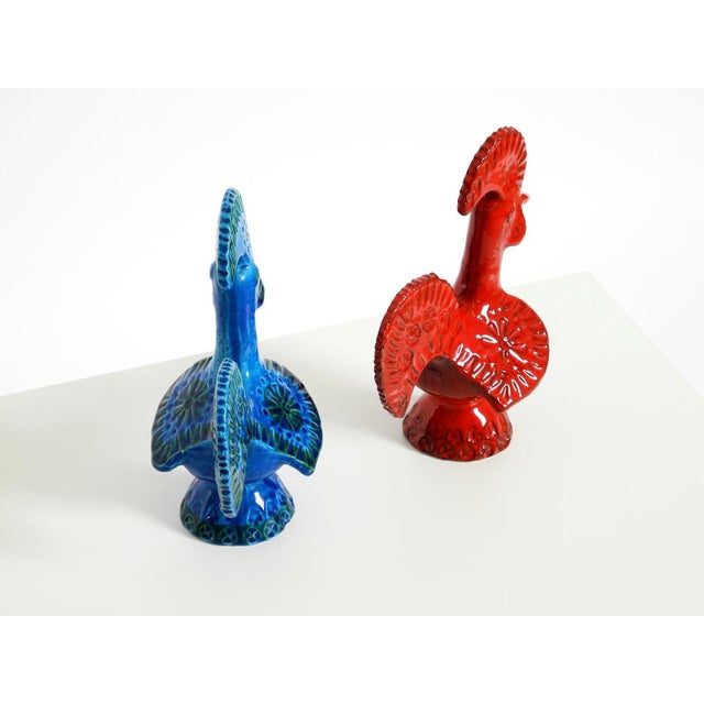Ceramic Roosters by Aldo Londi for Bitossi, Italy, 1960s, Set of 2 For Sale - Image 11 of 18