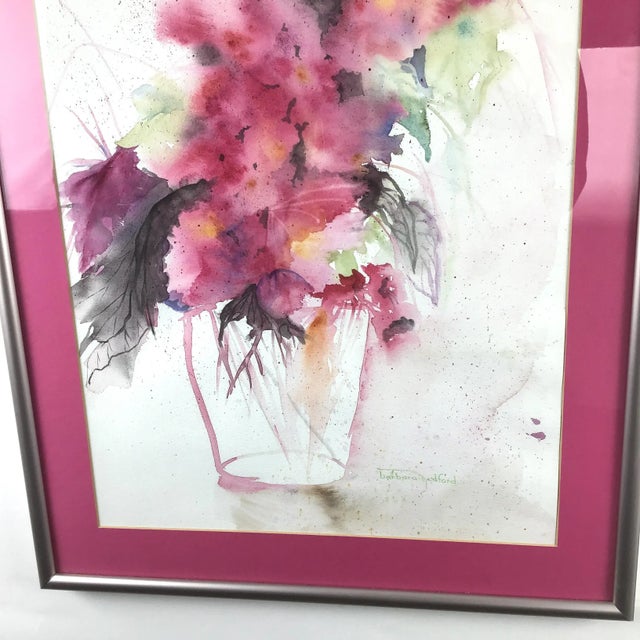 Modern Abstract Artisanal Framed Watercolor Painting For Sale In Portland, ME - Image 6 of 10