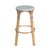 Spritely Home Accent Furniture Tobias 30 in. Seat Height Round Rattan Backless Bar Stool, White/Navy Dot / Natural Rattan Frame For Sale - Image 4 of 8