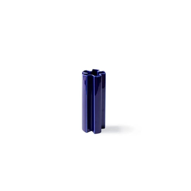 Contemporary Medium Blue Ceramic Kyo Star Vases by Mazo Design, Set of 4 For Sale - Image 3 of 7