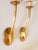2010s Decorative Crafts Inc. Torchiere Style Brass Wall Sconces-a Pair For Sale - Image 5 of 13
