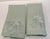 Pair Vintage Pale Pistachio Madeira Linen & Organza Fingertip Towels For Sale - Image 14 of 17