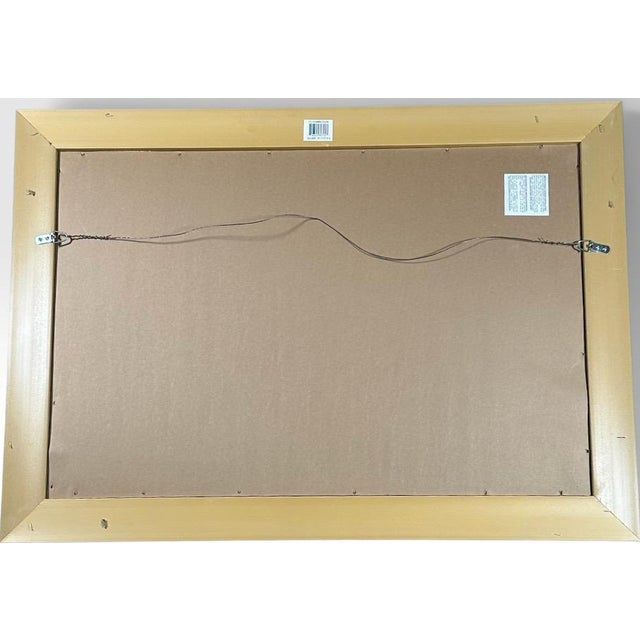 Large Contemporary Traditional Gold Gilt Beveled Glass Rectangular Wall Mirror For Sale - Image 12 of 12
