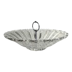 Bohemian Queen Anne's Lace Centerpiece Bowl Tidbit Dish 14"
