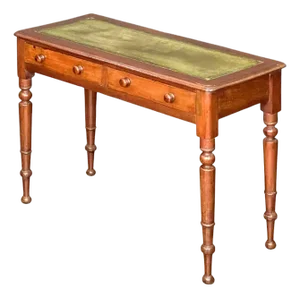 English Writing Table or Desk of Mahogany With Leather Top