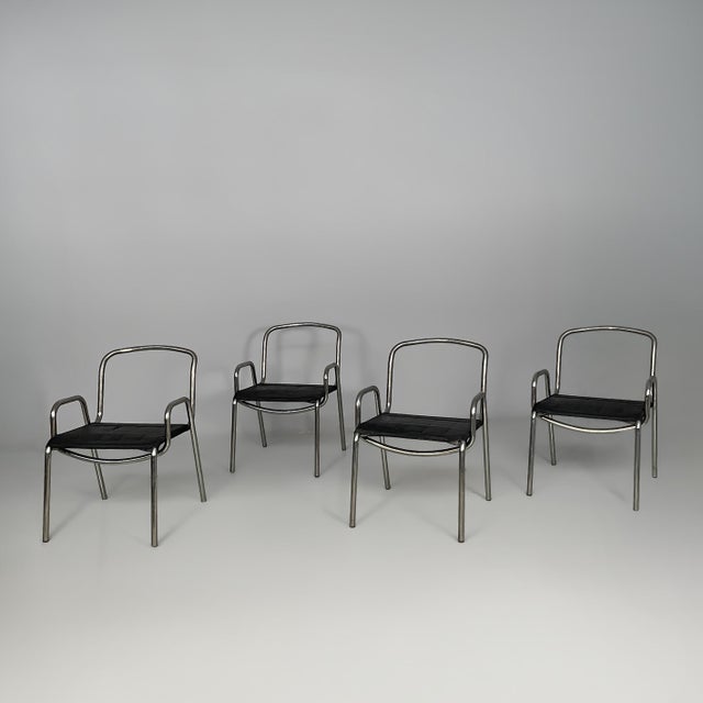 Italian Modern Chairs Castiglia by Achille Castiglioni for Zanotta, 1960s, Set of 4 For Sale - Image 18 of 18
