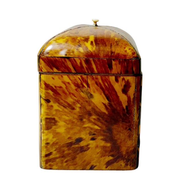 Traditional Mid 19th Century Regency Faux Tortoiseshell Box With Sterling Silver Details For Sale - Image 3 of 11