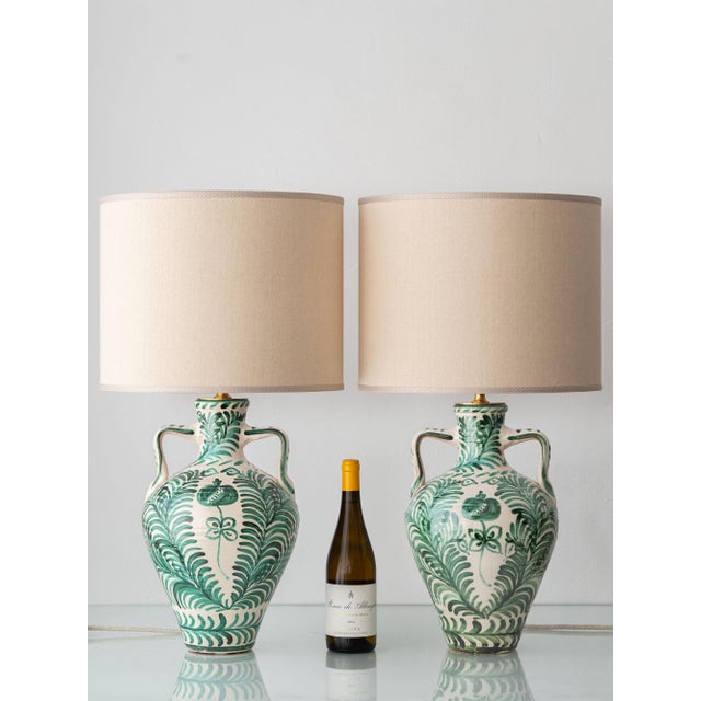 Rooted in one of Spain's oldest living craft traditions, these Fajalauza ceramic amphora bases were hand-thrown and...