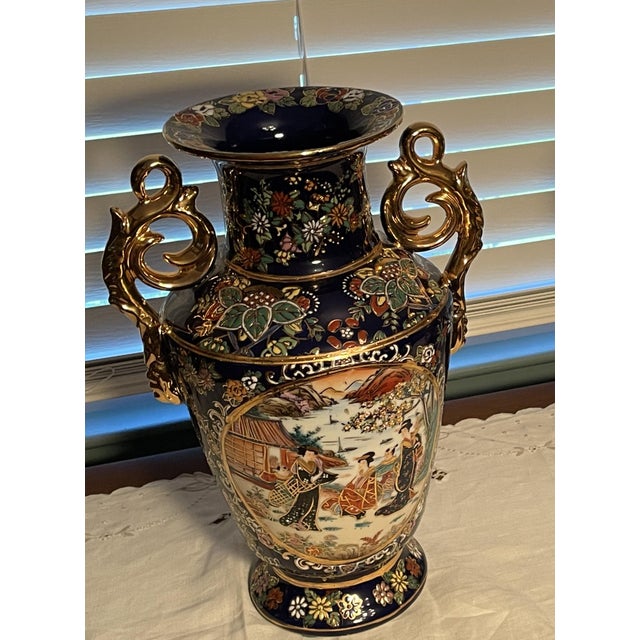 Vintage 6-Piece Japanese Satsuma Style Room Collection - Lamps, Vases & Candlesticks For Sale - Image 11 of 18
