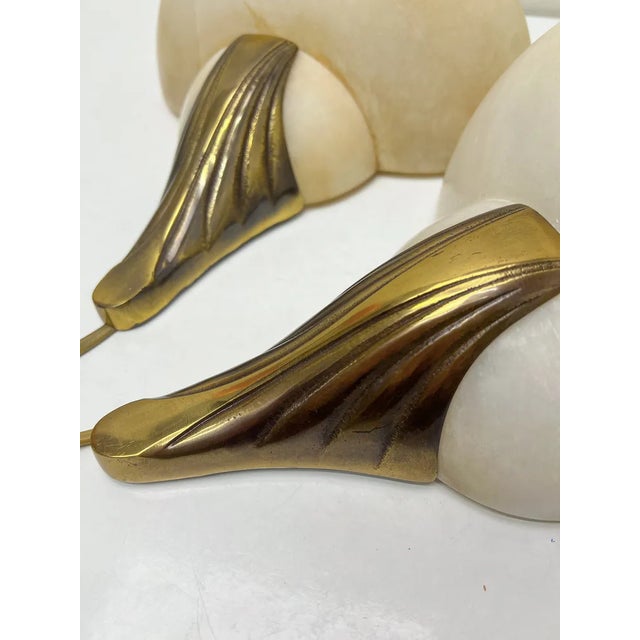 1970s Half Moon Alabaster Wall Lamps from Mariner Spain, 1970s, Set of 2 For Sale - Image 5 of 7