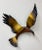 A beautiful pair of brass plated in flight seagulls wall hanging sculpture attributed to Curtis Jere. The birds wings and...