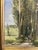 Robert Maione (American, 1932-1987) Original Signed and Framed Oil Painting on Canvas Titled 'Wooded Road by a River' C1976 For Sale - Image 12 of 18