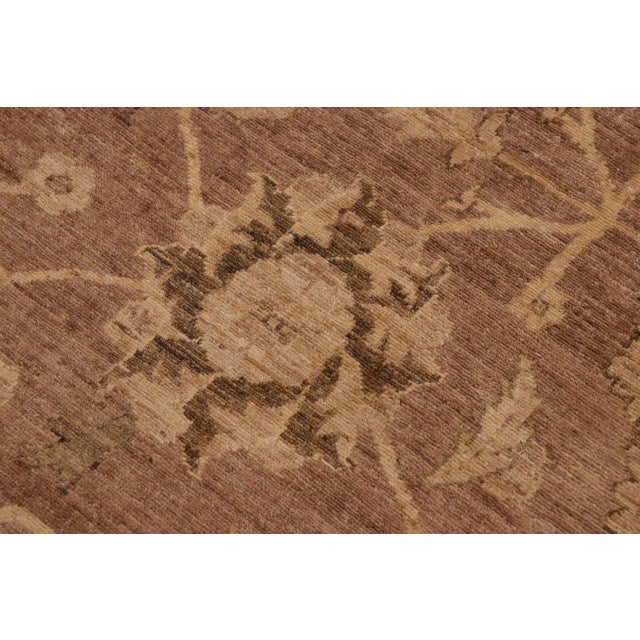 1990s Classic Ziegler Brown Beige Hand-Knotted Wool Rug - 9'0'' X 12'1'' For Sale - Image 5 of 8