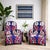 Vintage Red White & Blue Floral Yoruba Beaded Chair For Sale - Image 9 of 9