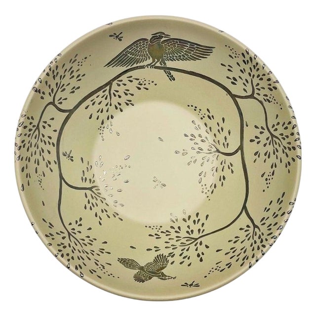 Emilia Castillo Porcelain & Pure Silver Bowl, Signed & Dated For Sale