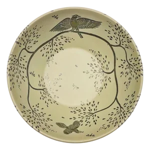 Emilia Castillo Porcelain & Pure Silver Bowl, Signed & Dated