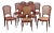 Set of 8 Antique Louis XV Gilt Bronze Mounted Cane & Walnut Dining Chairs For Sale