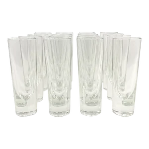 Carlo Moretti Attributed Stiletto Cocktail Glasses Made in Italy Set of 16