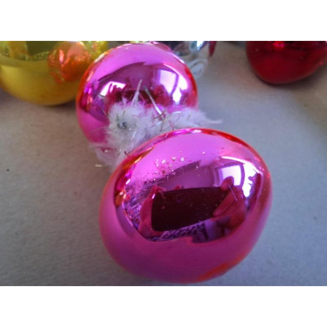 Glass Vintage Czechoslovak Glass Christmas Ornaments, 1960, Set of 6 For Sale - Image 7 of 17