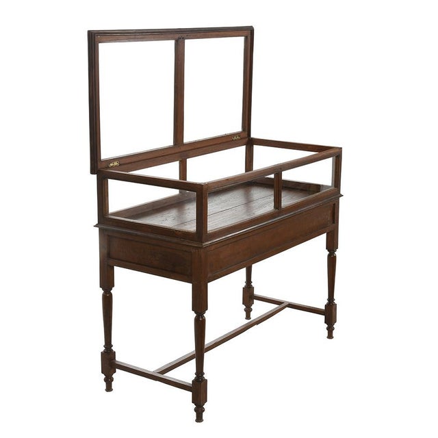 Vintage Wooden Display Table For Sale - Image 4 of 6