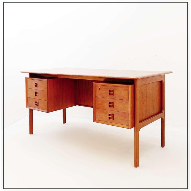 Mid-Century Modern Danish Teak Desk by Erik Brouer for Brouer Furniture Factory, 1960s For Sale - Image 16 of 16
