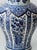 Metal Delft Blue Ceramic Table Lamps with Persimmon Silk Shades from Boch Frères, 1960s, Set of 2 For Sale - Image 7 of 18