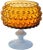 Exquisite midcentury handblown glass bowl and centerpiece. Featuring an elaborate sleek textured pattern and ornate base....