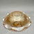 Glass Vintage Jeannette Glass Co. Iridescent Marigold Glass “Floragold or Louisa” Ruffled Bowl With Impressed Florals For Sale - Image 7 of 9