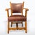 Vintage Oak Chairs in Leather, 1930s, Set of 4 For Sale - Image 4 of 9
