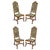 Set of Four Queen Anne Walnut and Parcel Gilt Side Chairs For Sale