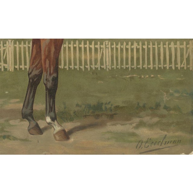 After Eerelman, Thoroughbred Horse Portrait, Pur Sang, Lithograph, 1898 For Sale - Image 4 of 10