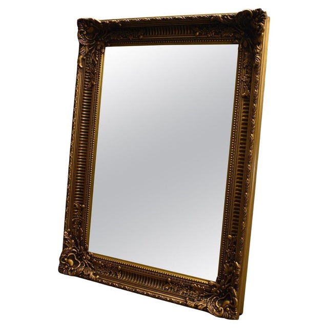 Gold Vintage Ornate Gilt Mirror, 1960 For Sale - Image 8 of 8