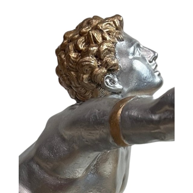 Metal Antique Bradley & Hubbard 1880's "Soldat Spartiate" Sculptural Table Lamp For Sale - Image 7 of 18