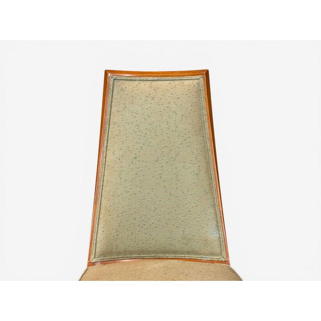 Grosfeld House, Six Dining Chairs, Walnut, Fabric, Usa, 1970s For Sale - Image 10 of 15