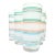 90s Rainbow Sherbet Striped Tumblers- Set of Six For Sale