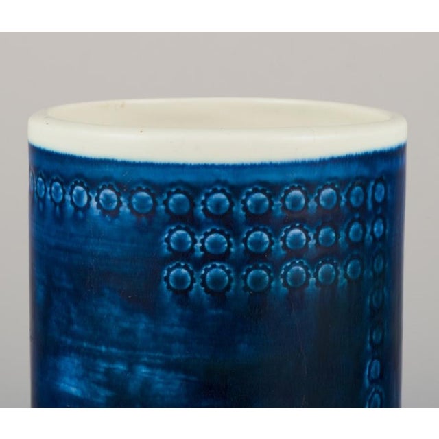 Large Modernist Ceramic Sarek Vase by Olle Alberius for Rörstrand For Sale - Image 5 of 7