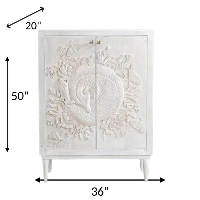 Nayven Tall Cabinet With Sleeping Fox Design by Loomlan For Sale - Image 10 of 11