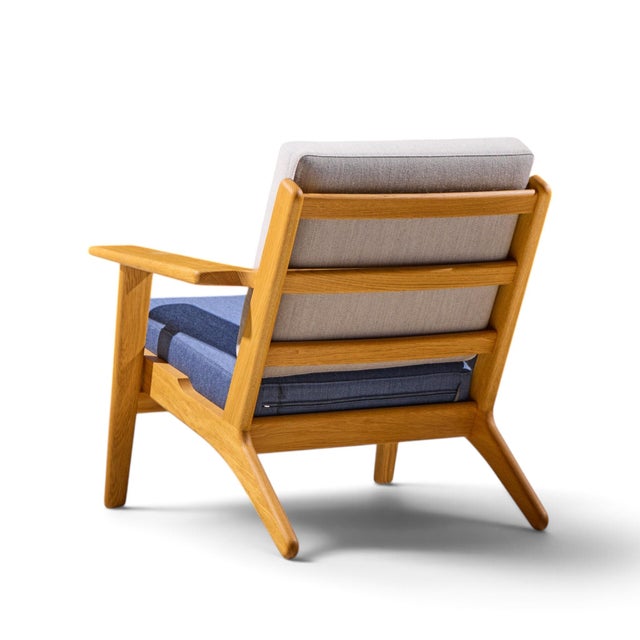 Mid 20th Century Hans Wegner for Getama Ge290 Mid Century Oak Lounge Chair For Sale - Image 5 of 10