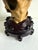 Late 19th Century Tall Elegant Chinese Scholar Rock Yellow Taihu Stone on Wood Stand For Sale - Image 5 of 18