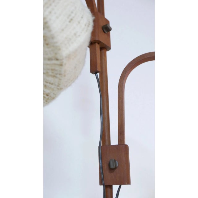 Teakwood Double Floor Lamp from Domus, Denmark, 1970s For Sale - Image 6 of 11