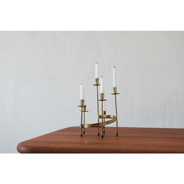 Gunnar Ander Candleholder by Gunnar Ander for Ystad-Metall, 1950s For Sale - Image 4 of 5
