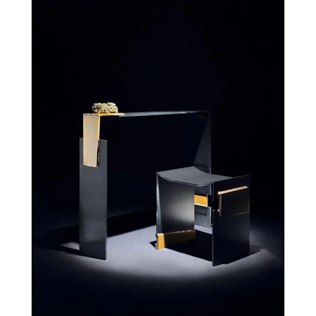 Contemporary Pyrite Console Table 2 by Brajak Vitberg For Sale - Image 3 of 6