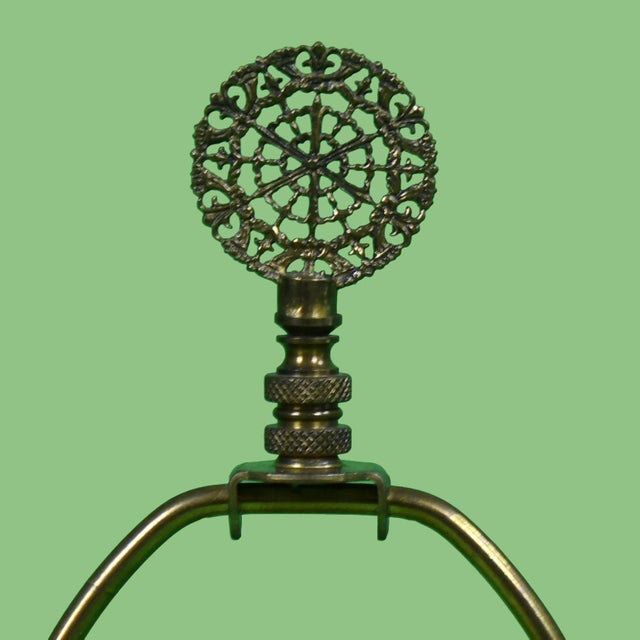 1970s Mid-Century Modern Single Hand-Painted Table Lamp For Sale - Image 4 of 4