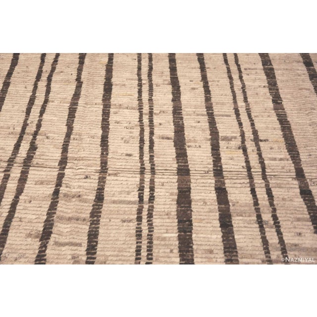 Nazmiyal Collection Tribal Stripe Design Contemporary Rug For Sale - Image 4 of 6