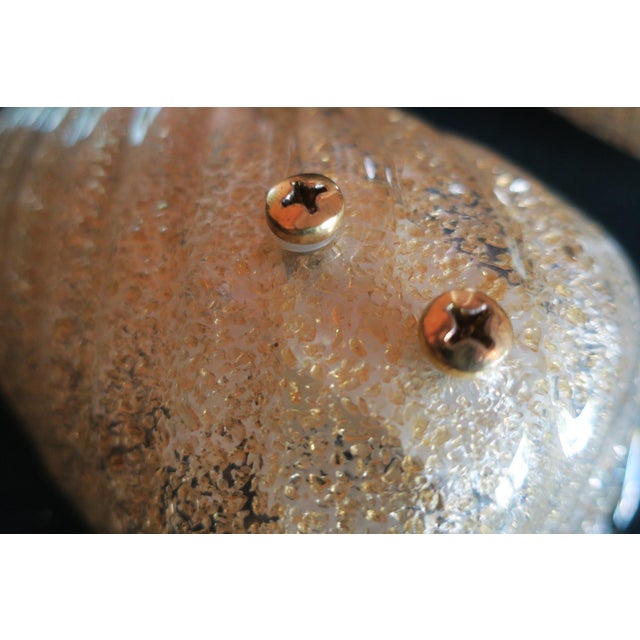 Mid-Century Murano Gold Flecked Conch Wall Light, Italy, 1960s For Sale - Image 4 of 9