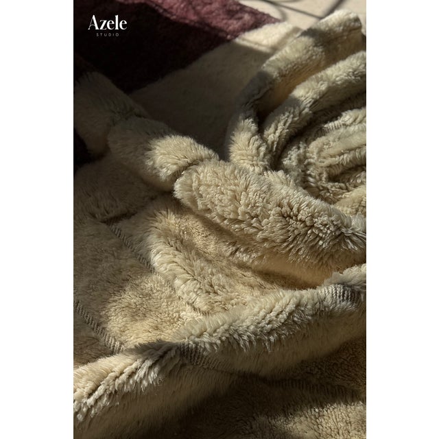 2020s Premium Hand-Knotted Moroccan Wool Rug | 10'4" X 6'9" | One of a Kind For Sale - Image 5 of 14
